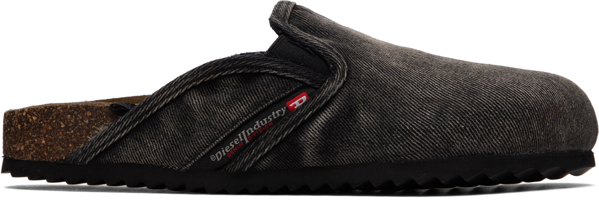 Diesel Black D-Woodstock Slip-on Loafers