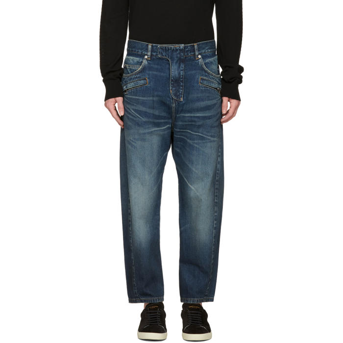 Photo: Balmain Blue Twist Jeans