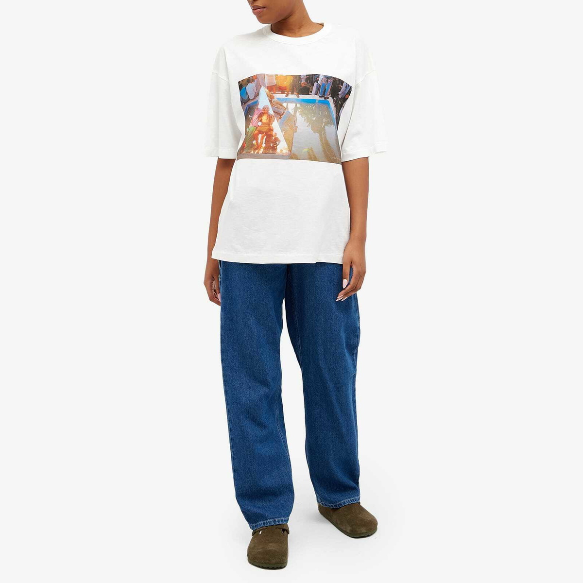 YMC Ibiza '89 Pyramid T-Shirt in White