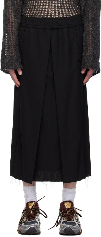 Photo: AIREI Black Pleated Midi Skirt