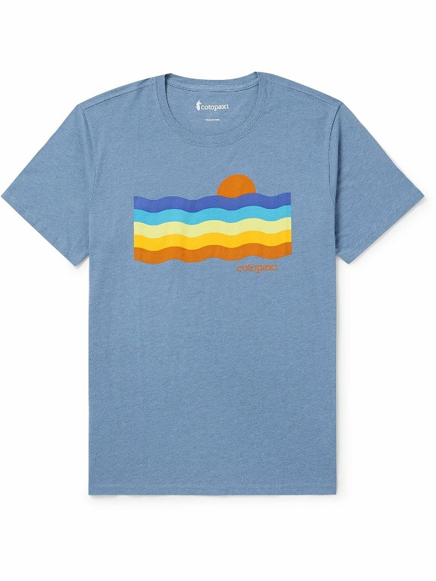 Photo: Cotopaxi - Disco Wave Organic Cotton-Blend Jersey T-Shirt - Blue