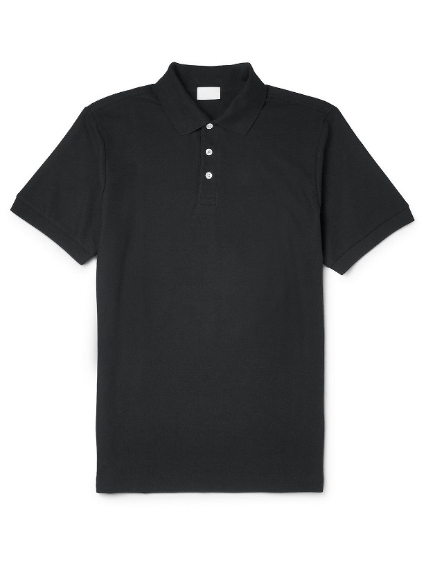 Photo: Handvaerk - Slim-Fit Pima Cotton-Piqué Polo Shirt - Black