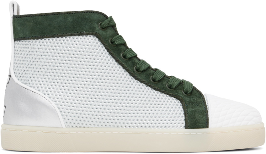 Christian Louboutin Off White Green Varsilouis Sneakers Christian Louboutin