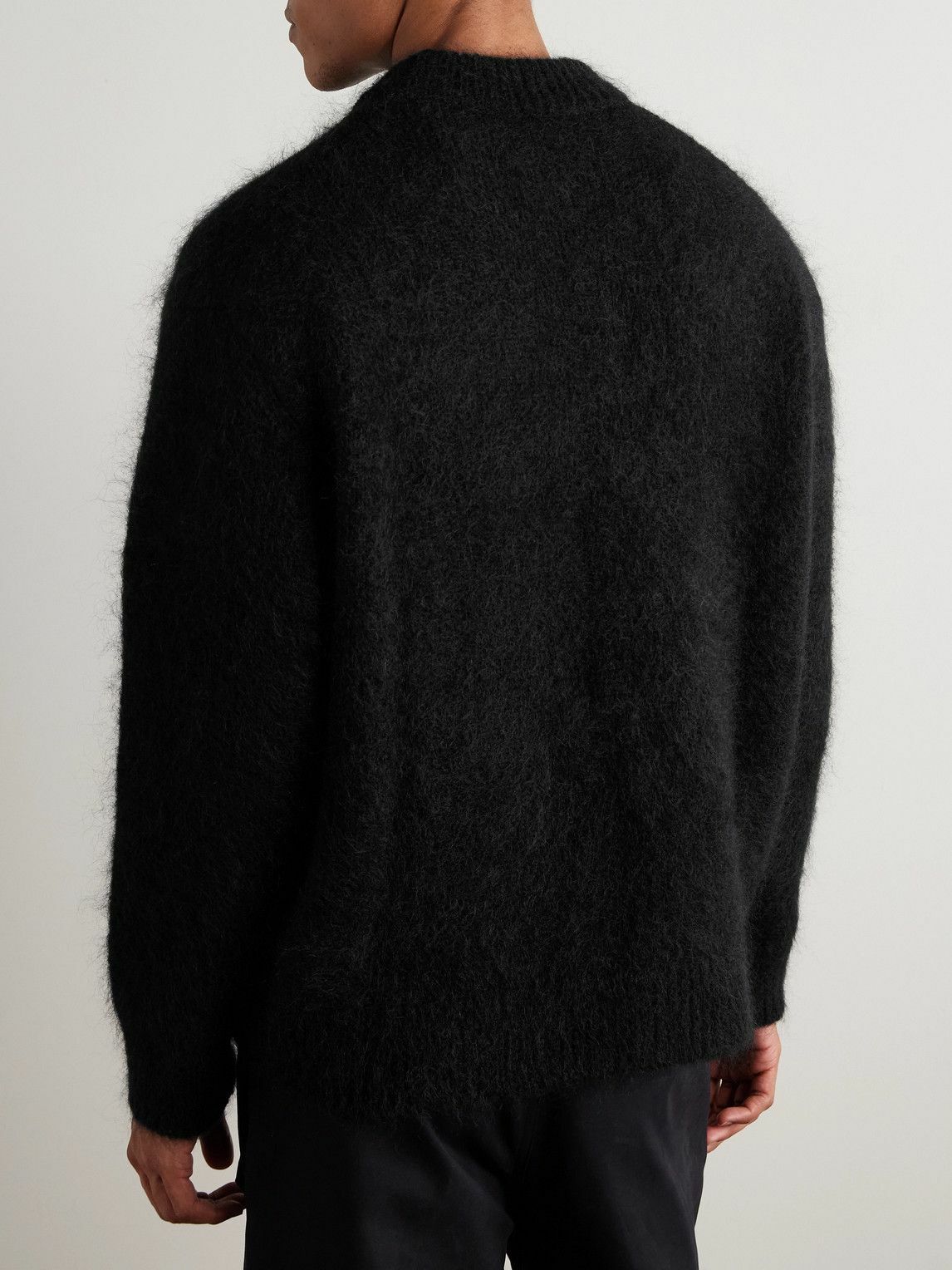 Amomento - Brushed-Knit Mock-Neck Sweater - Black