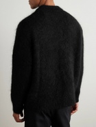 Amomento - Brushed-Knit Mock-Neck Sweater - Black