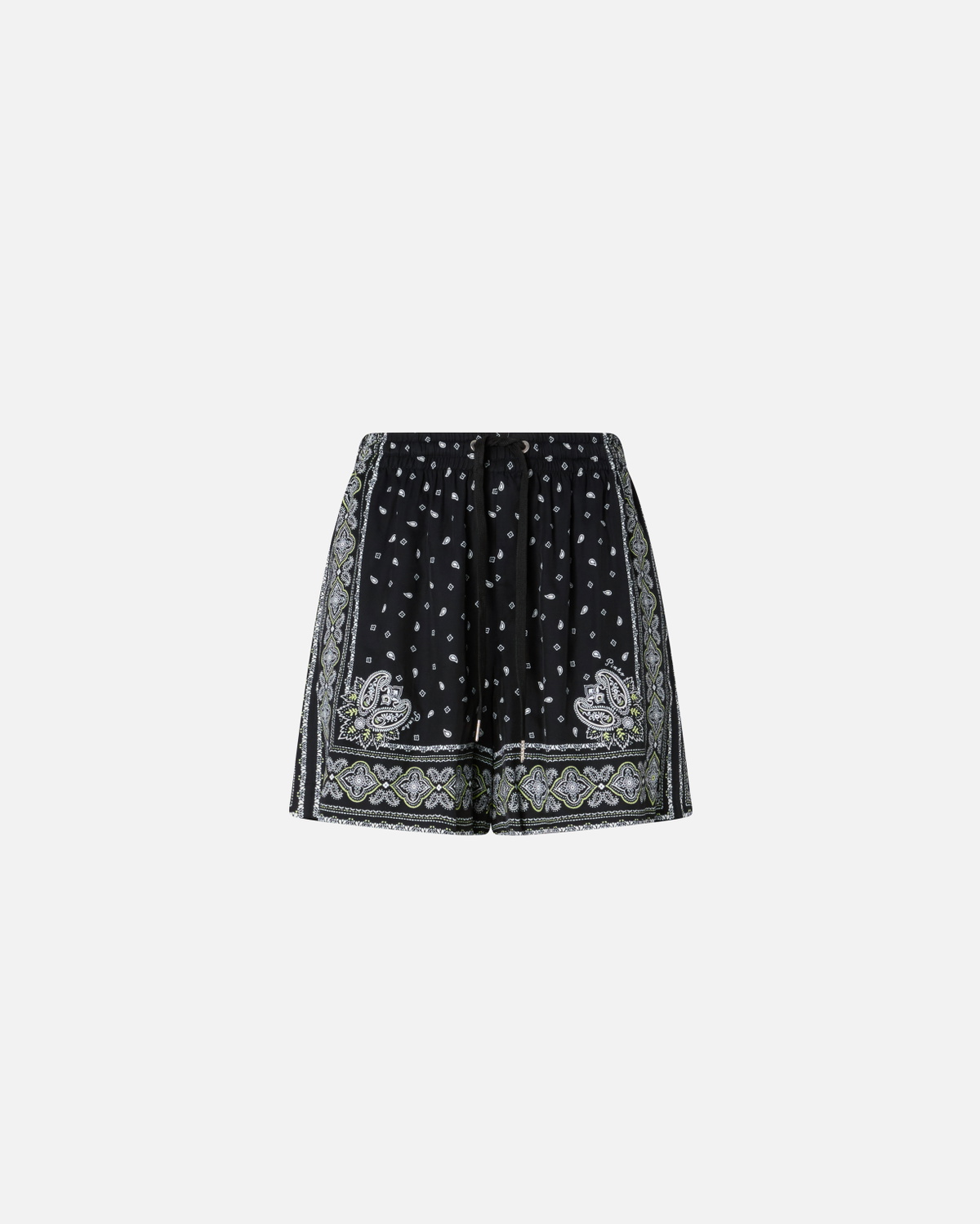 Pinko Bandana Print Shorts Black/Lime