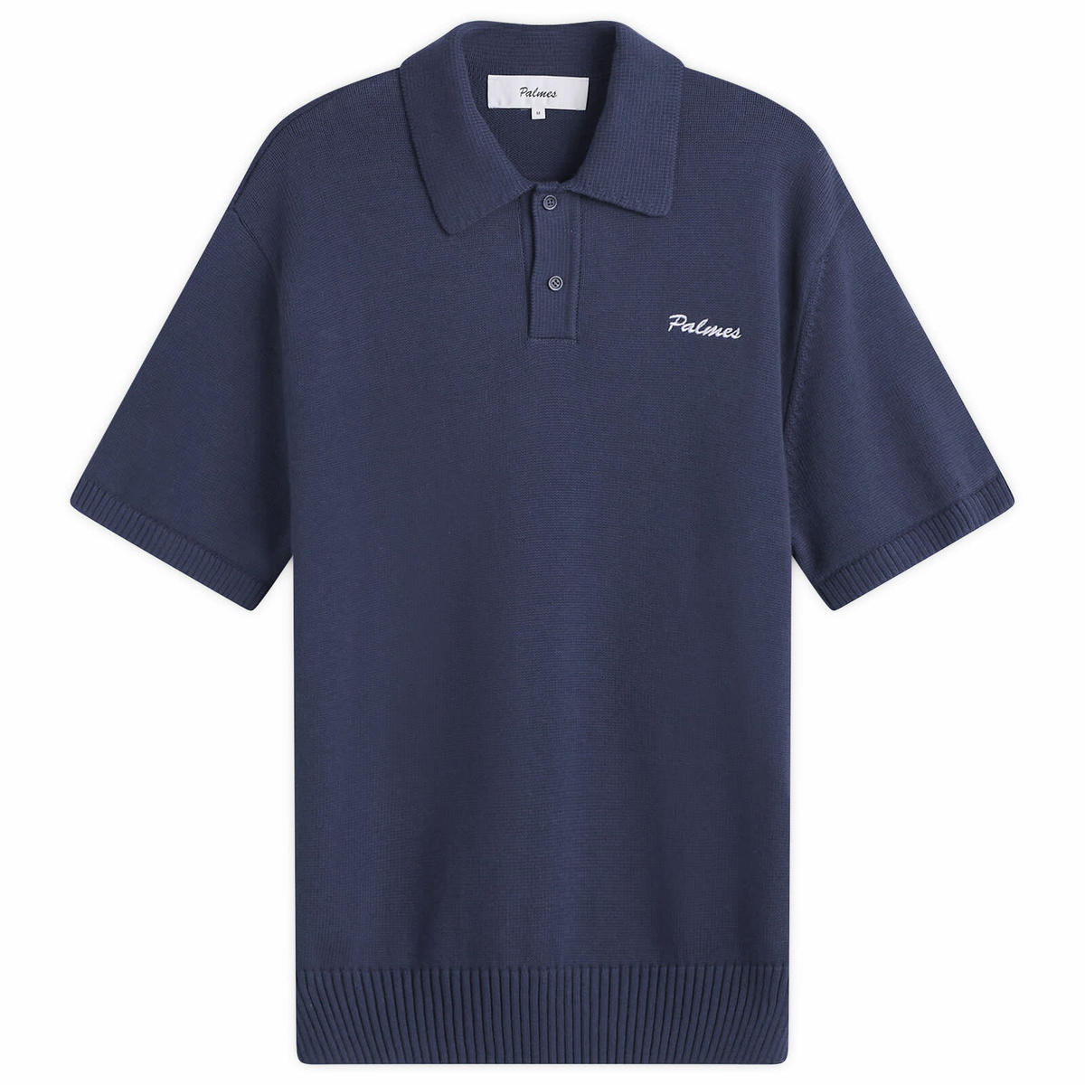 Palmes Men's Cotton Knit Polo in Navy