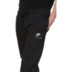1017 ALYX 9SM Black Nike Edition Plaid Underlay Logo Sweatpants