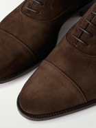 Edward Green - Chelsea Cap-Toe Suede Oxford Shoes - Brown