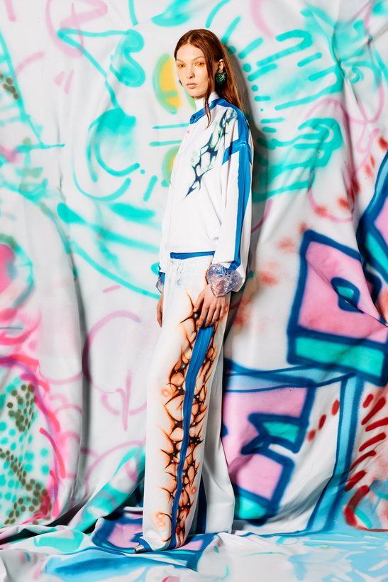Photo: Diesel Relaxed pant with graffiti print - Pants - Unisex - Multicolor