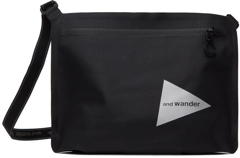and wander Black Waterproof Messenger Bag and Wander