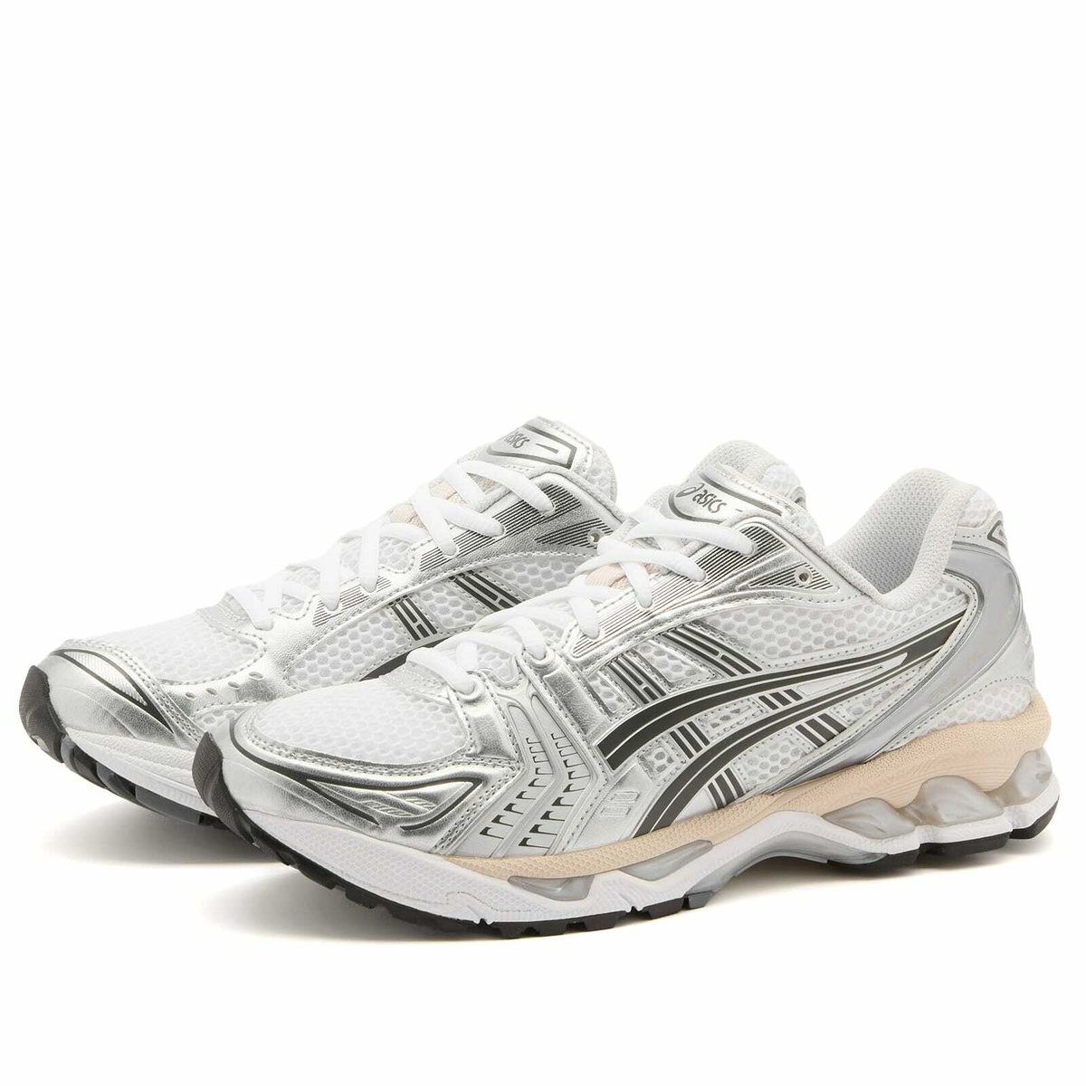Asics GEL-Kayano 14 Sneaker in White/Graphite Grey