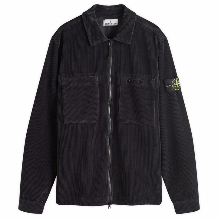 Photo: Stone Island Men's Corduroy Overshirt in Navy Blue