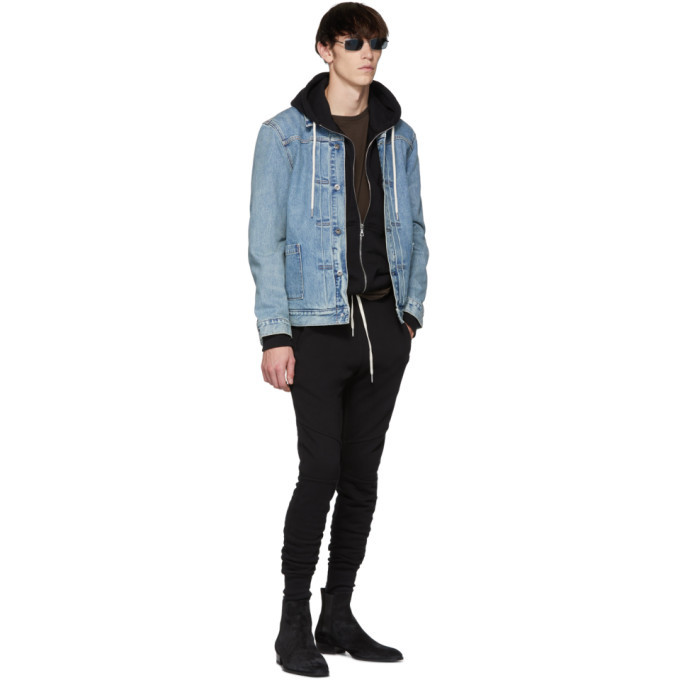 John Elliott Black Flash 2 Full Zip Hoodie John Elliott