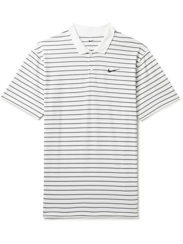 Photo: Nike Golf - Victory Striped Dri-FIT Golf Polo Shirt - White