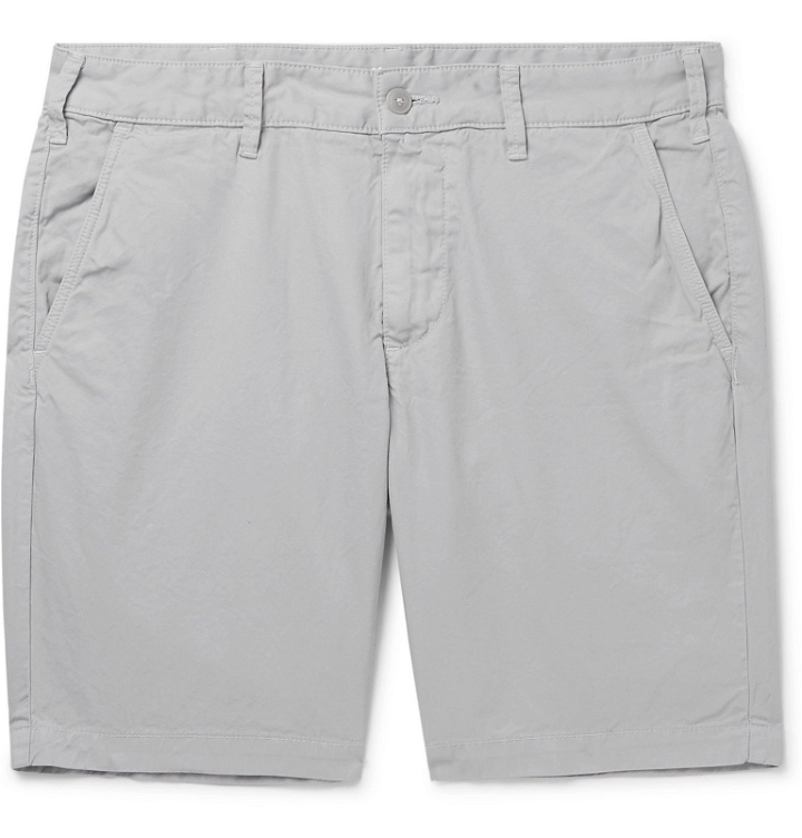 Photo: Save Khaki United - Slim-Fit Cotton-Twill Bermuda Shorts - Gray