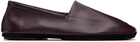 LEMAIRE Burgundy Indoor Slipper Loafers