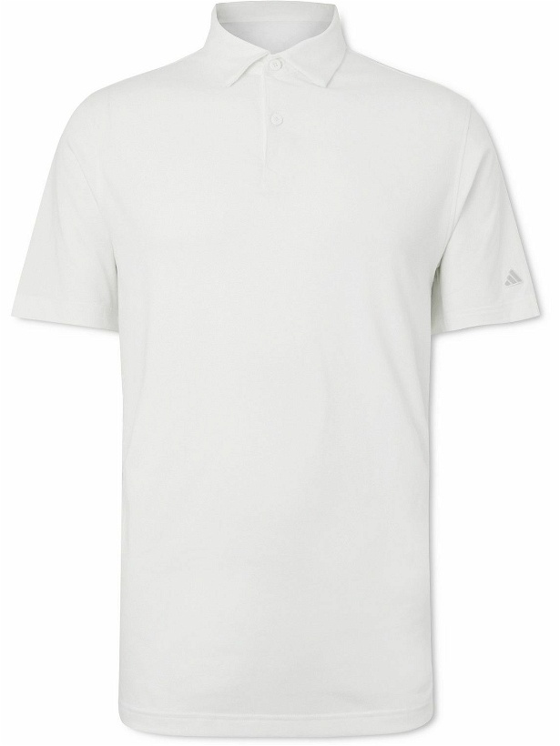 Photo: adidas Golf - Go-To Logo-Print AEROREADY Recycled-Jersey Polo Shirt - White