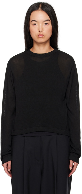 Photo: Cordera Black Viscose Long Sleeve T-Shirt
