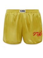 Y,IWO - Quad Slim-Fit Printed Jersey Shorts - Yellow