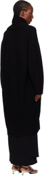 TOTEME Black Long Shawl-Lapel Cardigan