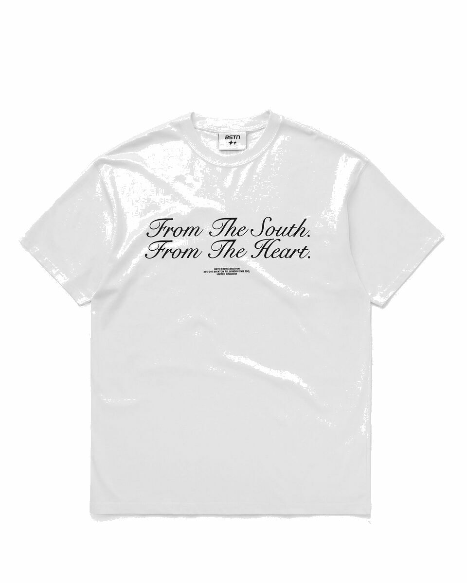 Photo: Bstn Brand From The South From The Heart Tee White - Mens - Shortsleeves