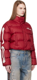 AMIRI Red Bones Cropped Down Jacket