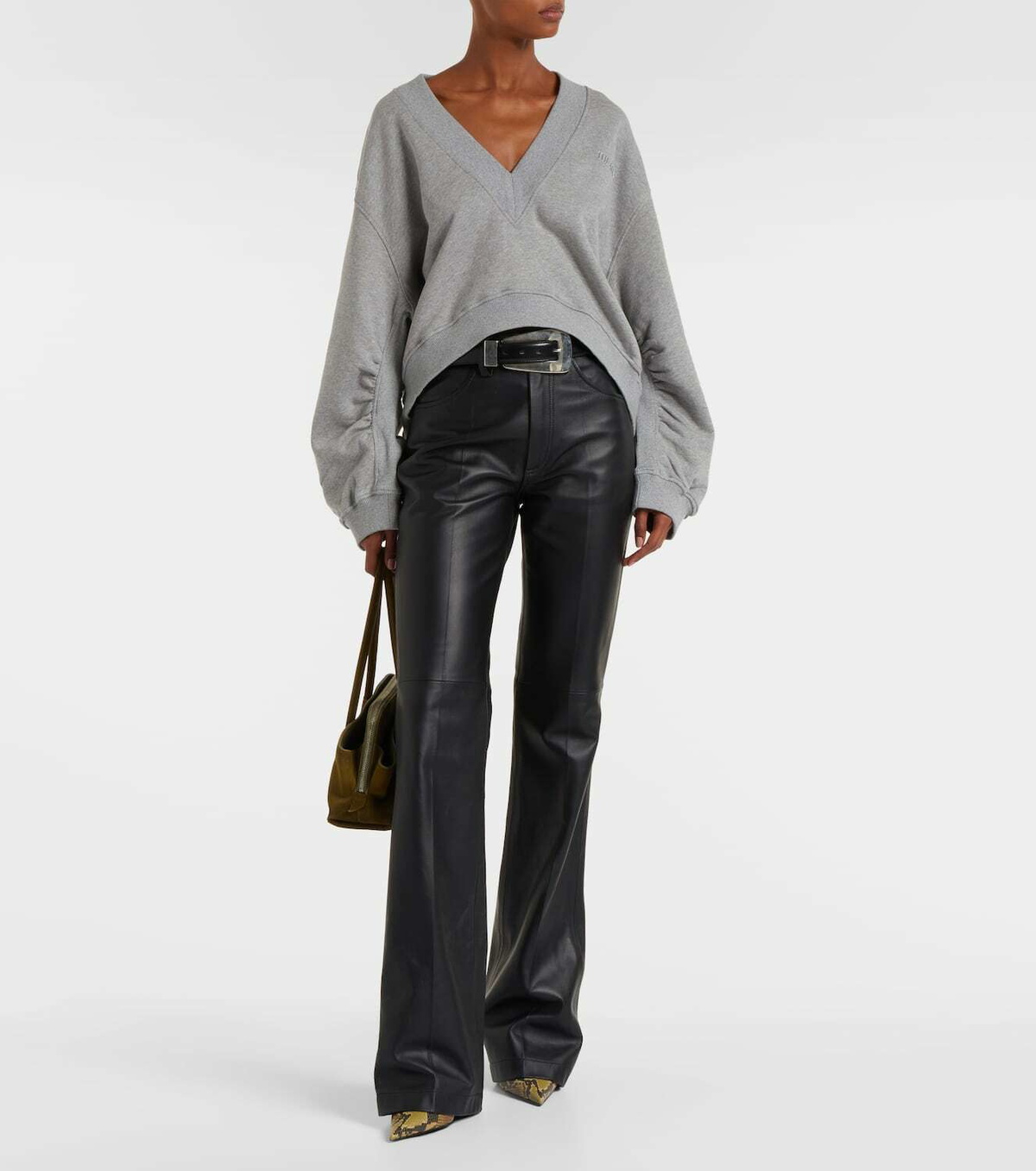 The Attico Cotton fleece sweatshirt