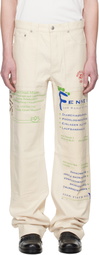 Marine Serre Beige Regenerated Tote Bags Workwear Trousers