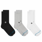 Stance for E by END. Basic Crew 3-Pack in Multi