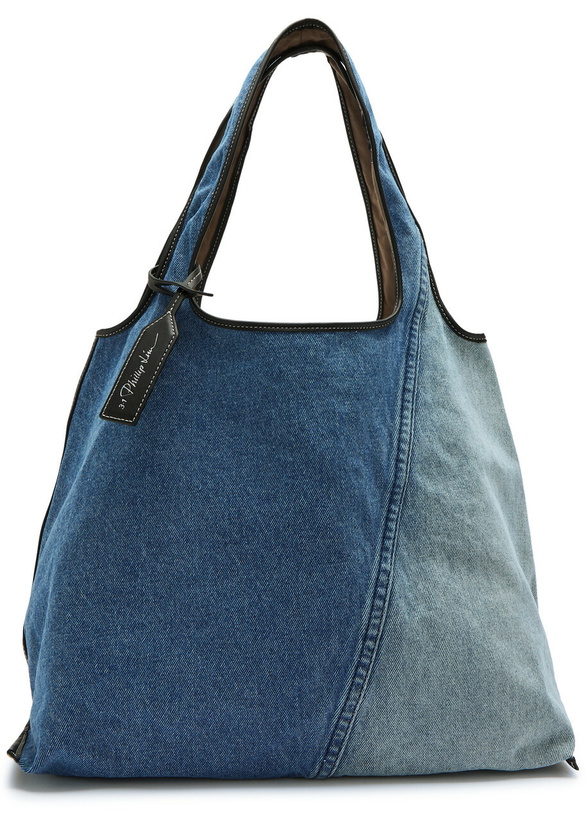 Photo: 3.1 Phillip Lim Market Panelled Denim Tote - Indigo - One Size