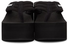 Coperni Black Wedge Flip Flop Sandals