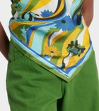 Christopher Esber Floral silk scarf