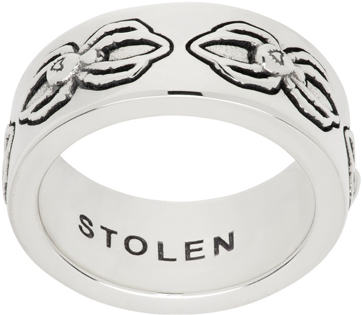 Photo: Stolen Girlfriends Club Silver Spider Eternity Band Ring