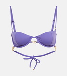 Stella McCartney - Chain-trimmed bikini top