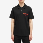 Alexander McQueen Men's Graffiti Logo Polo in Black/Lust Red