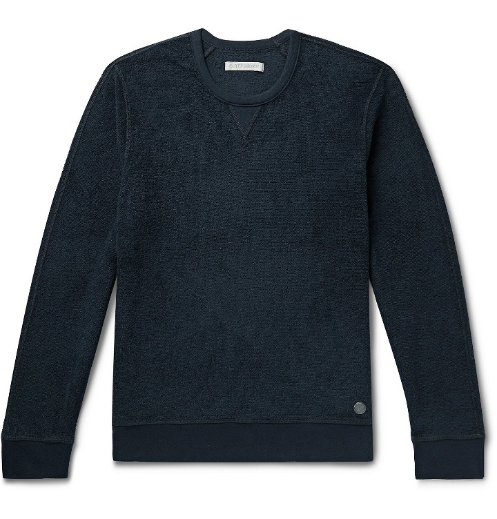 Photo: Outerknown - Hightide Organic Cotton-Blend Terry Sweatshirt - Blue