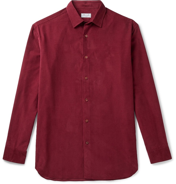 Photo: Charvet - Cotton-Corduroy Shirt - Burgundy