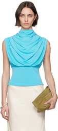 Kallmeyer Blue Jocelyn Draped Top