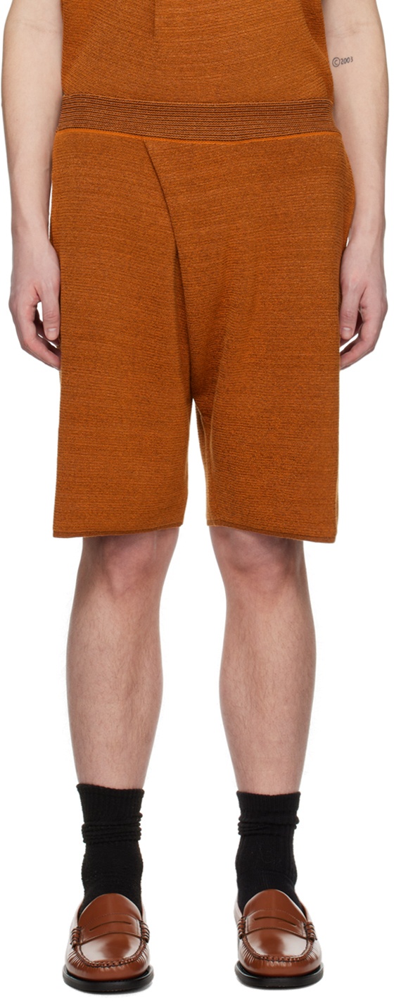 Photo: Bianca Saunders Orange Pleat Shorts