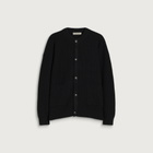 FrizmWORKS Men's Heavy Wool Round Cardigan in Black