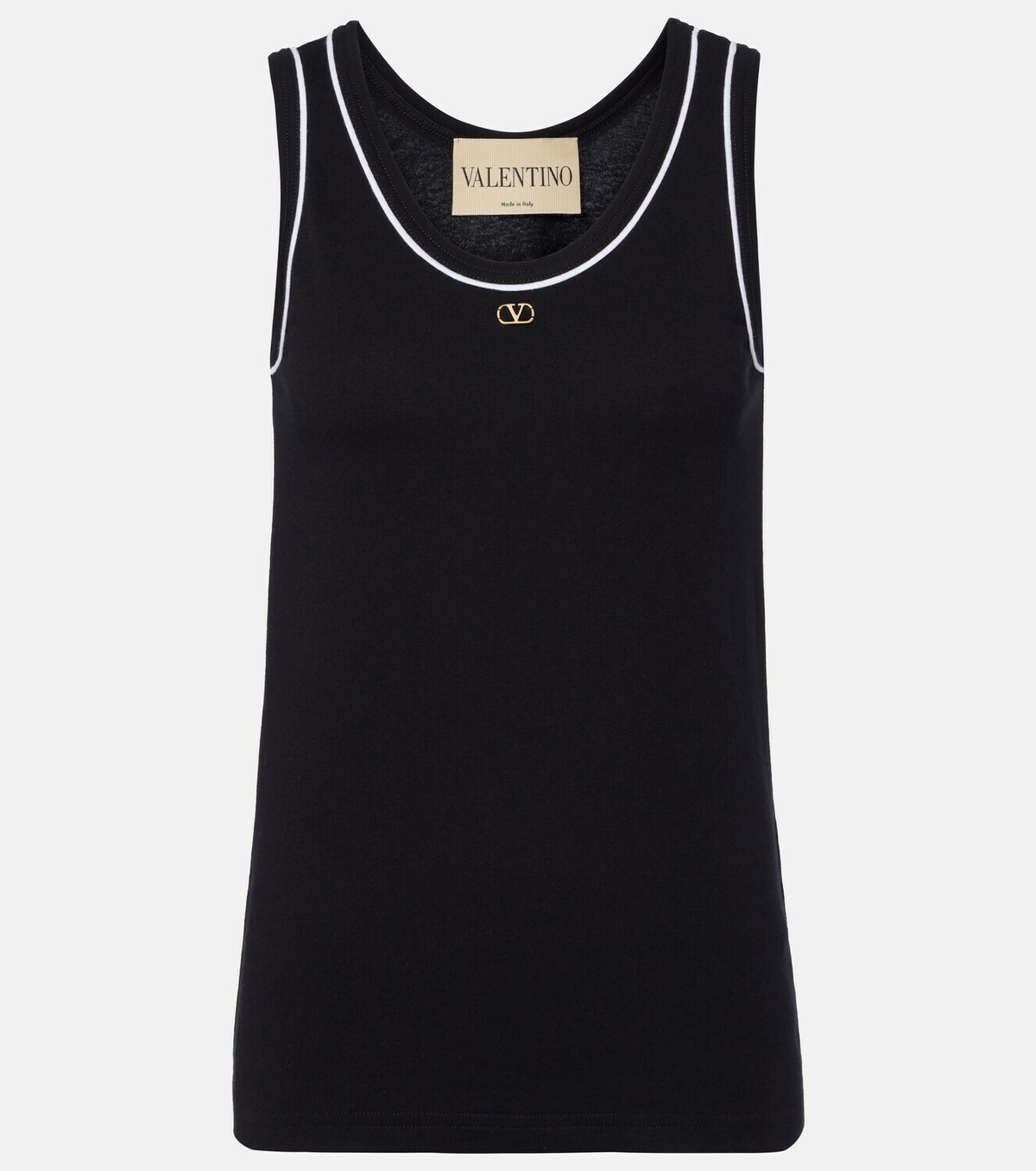Valentino VLogo cotton jersey tank top