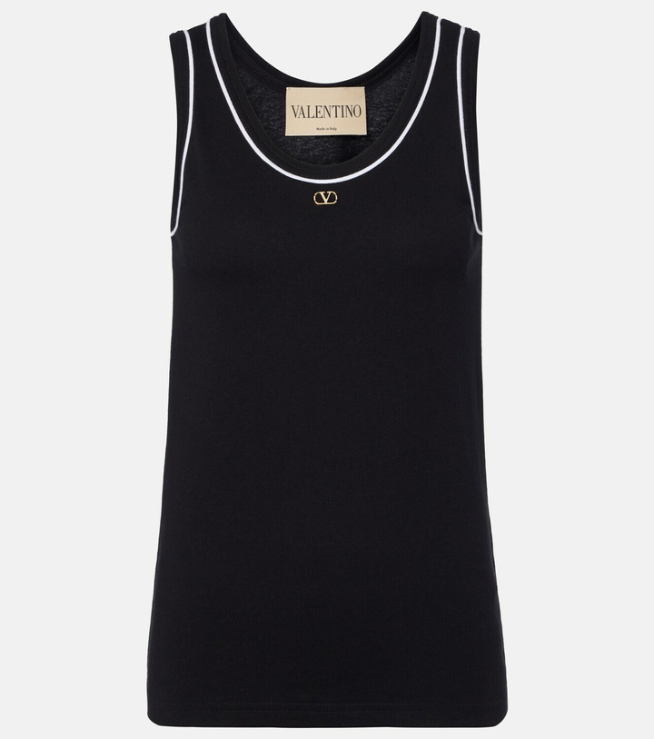 Photo: Valentino VLogo cotton jersey tank top
