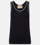 Valentino VLogo cotton jersey tank top