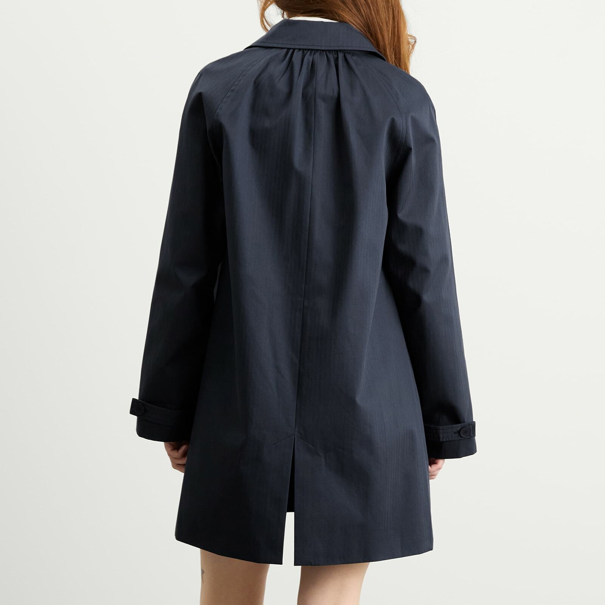 Peachy Den Women's Cheri Mac Jacket in Navy