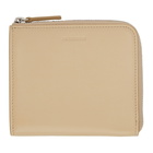 Jil Sander Tan Zip Card Holder