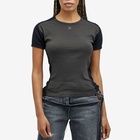 Courrèges Women's Contrast T-Shirt in Mud Brown/Black