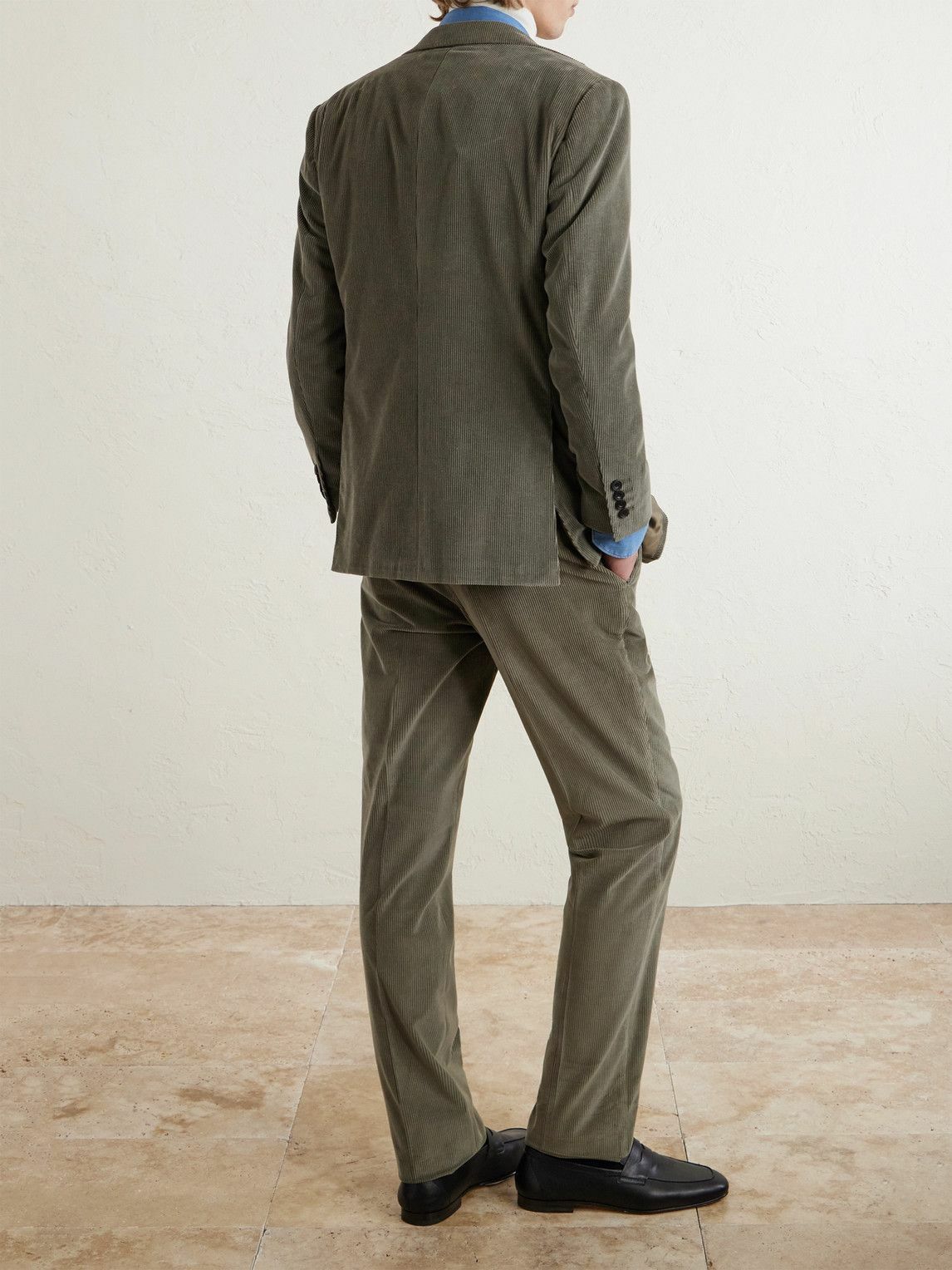 Thom Sweeney - Cotton and Wool-Blend Corduroy Suit - Green