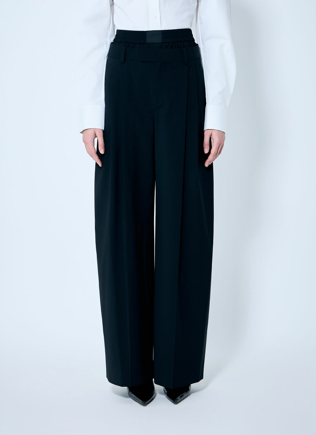 Alexander Wang Pleated Pants With Boxer Waistband