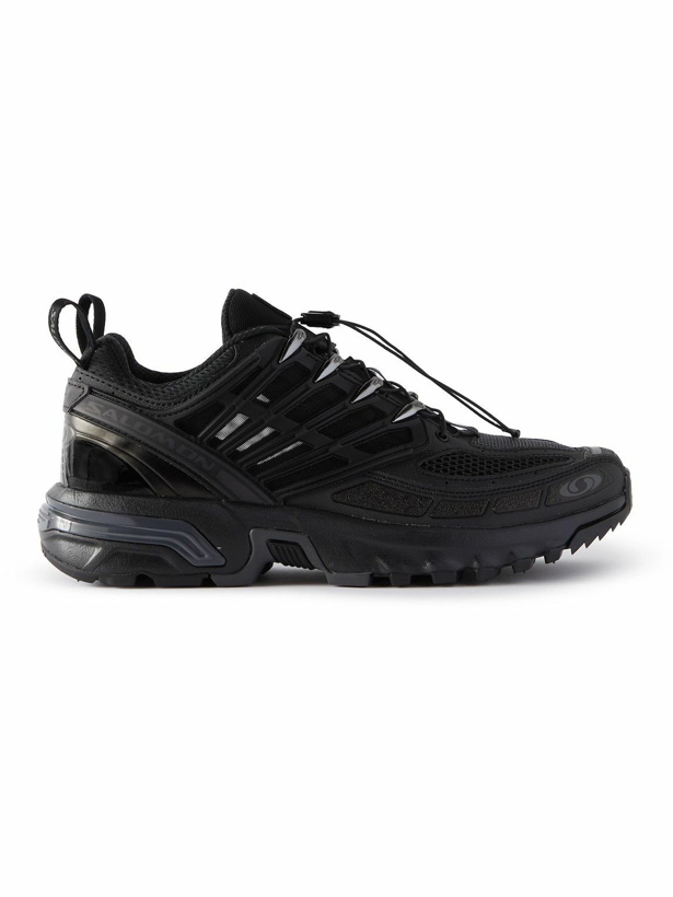 Photo: Salomon - ACS Pro Advanced Rubber-Trimmed Mesh Running Sneakers - Black